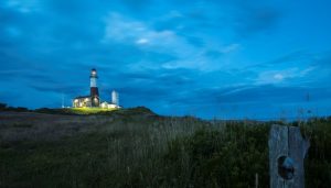 montauk point lighthouse sunset long island new york state usa